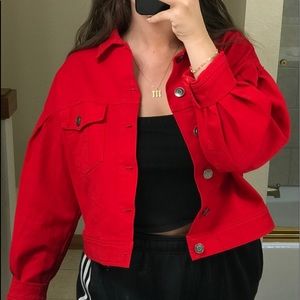 Red Jean Jacket